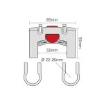 Klickfix Handlebar Adapter Ø22-26mm